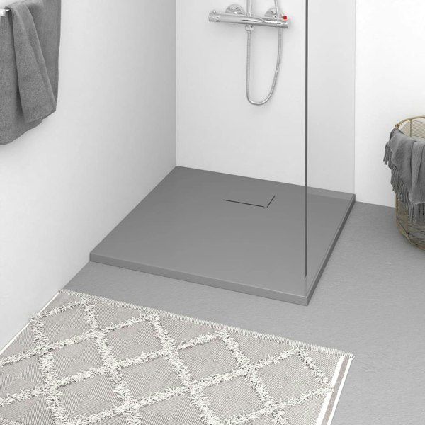 Berkfield Shower Base Tray SMC Grey 90x90 cm