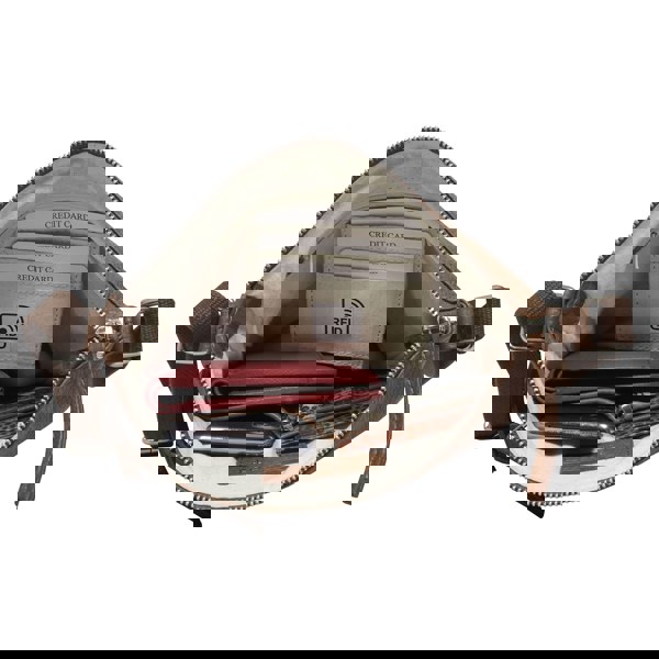 Assots London 'CORI' Tan Pebble Grain Real Leather Crossbody Bag