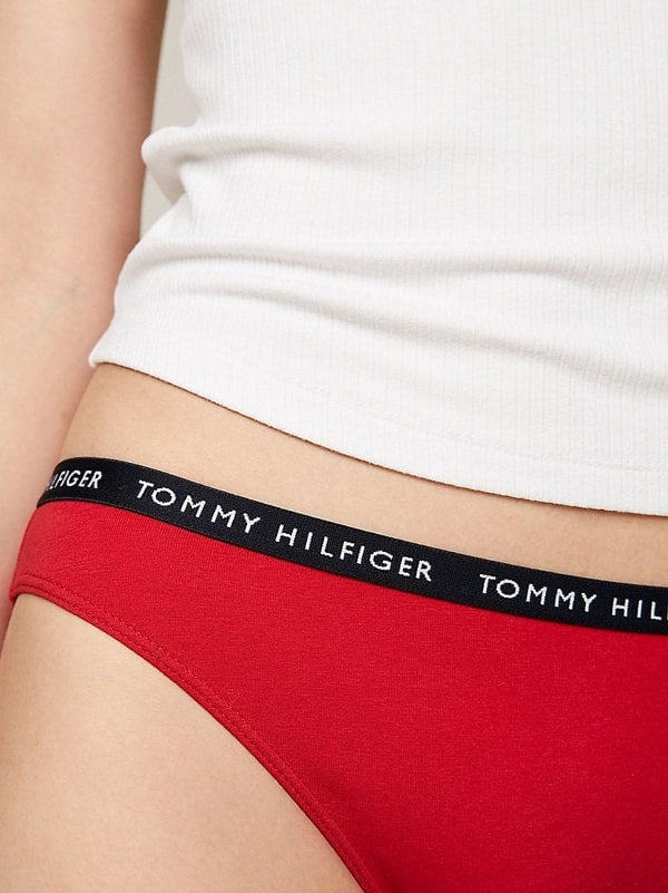 Tommy Hilfiger BIKINI 3 Pack Womens Briefs Desert Sky/White/Primary Red