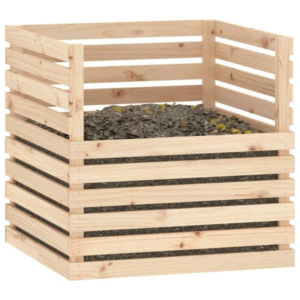 Berkfield Composter 80x80x78 cm Solid Wood Pine