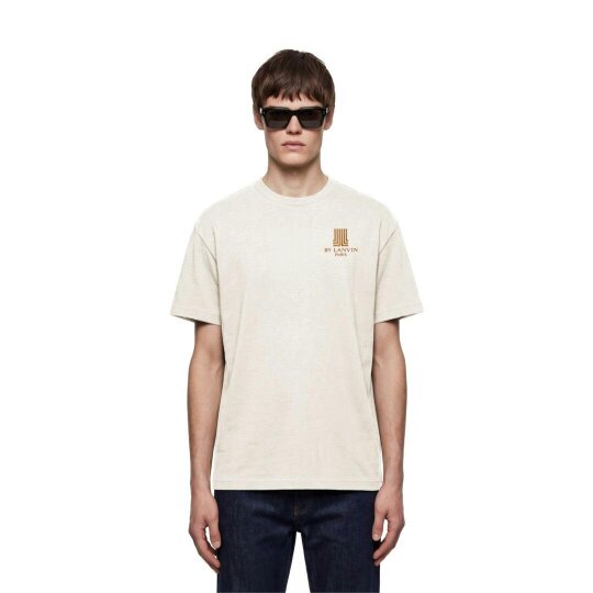 By Lanvin Paris Chest Logo Beige T-Shirt