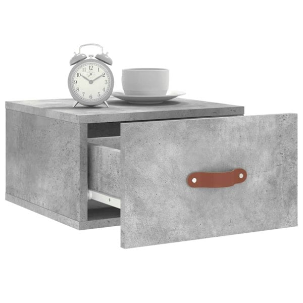Berkfield Wall-mounted Bedside Cabinet Concrete Grey 35x35x20 cm