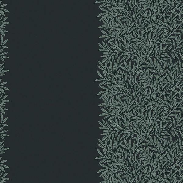 William Morris at Home Willow Stripe Ink Blue Wallpaper