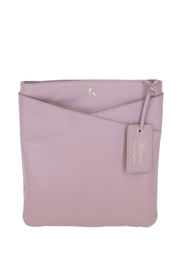 Ashwood Curve Zip Top Leather Cross Body Bag: 64640/curve