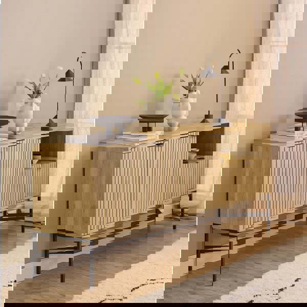 Furniture To Go Jaipur Sideboard With 2 Doors and 2 Shelves in Oak