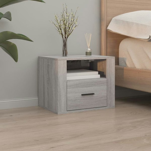 Berkfield Wall-mounted Bedside Cabinets 2 pcs Grey Sonoma 50x36x40 cm