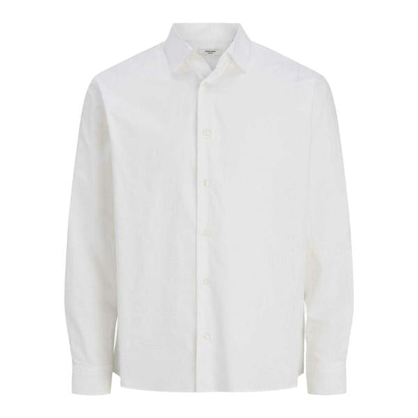 Jack And Jones Mens Long-Sleeved Shirt - White - 