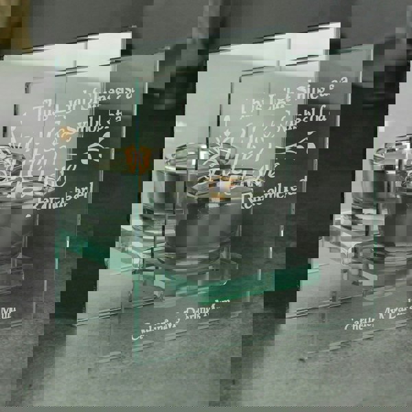 Personalised Memento Company Personalised Life & Love Mirrored Glass Tea Light Candle Holder