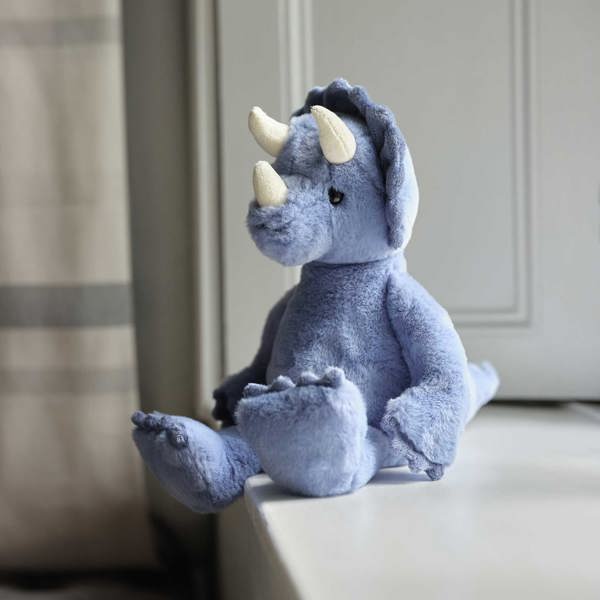 Charlie Bears Troy Triceratops Denim Blue L