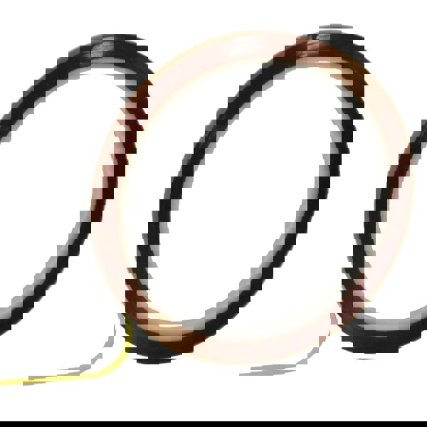 Brown heat tape roll with a thin yellow strip extending from the edge.