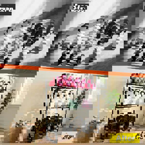 Centra 3 Tier Dumbbell Rack Adjustable Heavy Duty Steel Weight Storage Stand 270KG