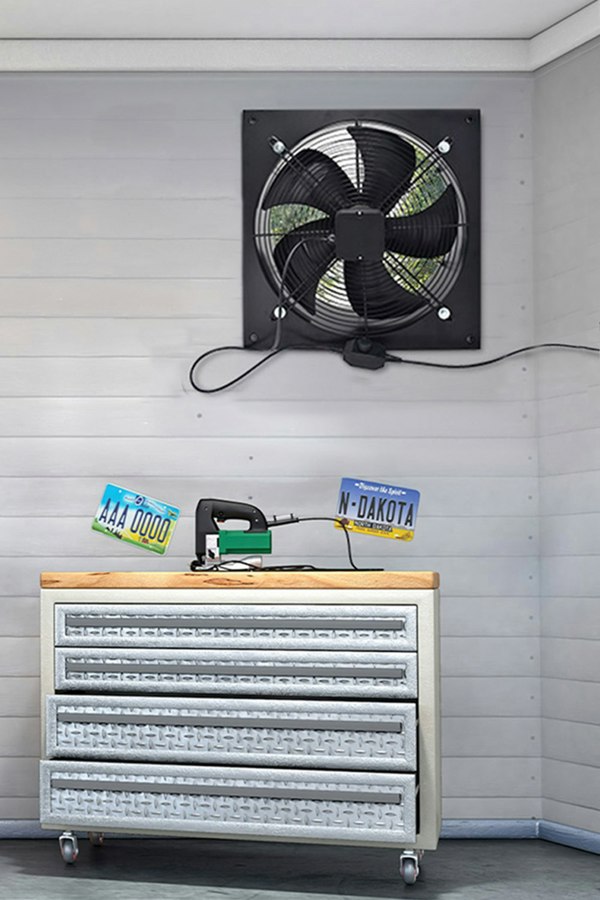 Living and Home Ventilation Wall-Mounted Exhaust Axial Fan 12-inch
