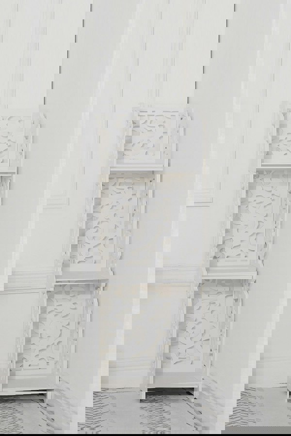 Living and Home White 3 Tier Corner Shelf Unit Freestanding Small Corner Shelves