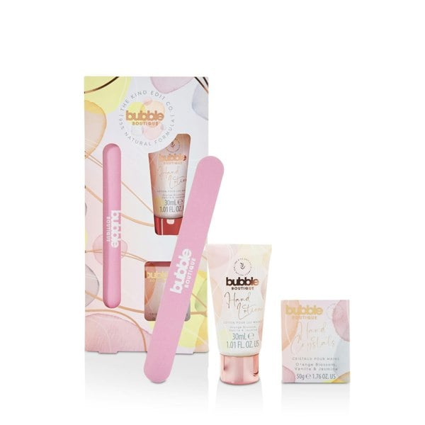 The Kind Edit Co. The Kind Edit Co Bubble Boutique Hand Care Set - 30ml Hand Lotion, 50g Hand Crystals, Nail File
