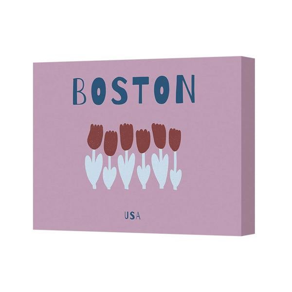 Benjamin Tate Design Boston USA Canvas Wall Art Tulip Bouquet Pink Modern Decor