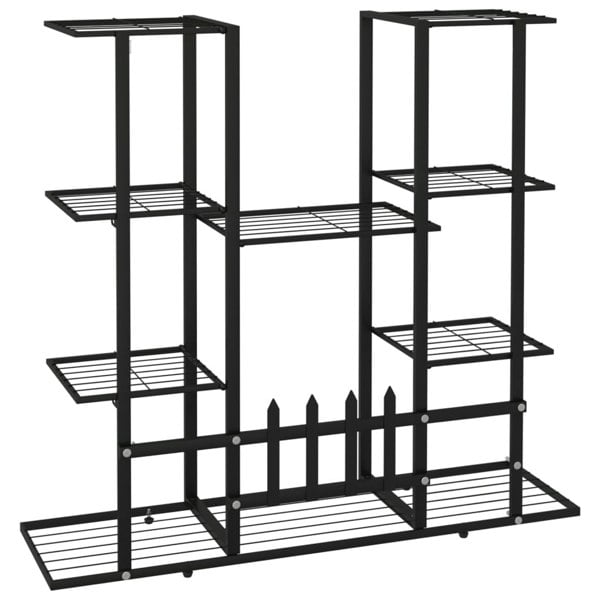 Berkfield Flower Stand 94.5x25x89 cm Black Iron