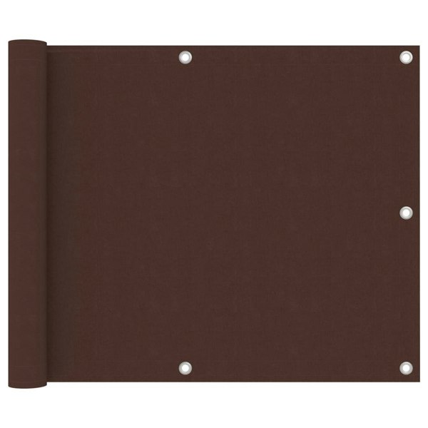 Berkfield Balcony Screen Brown 75x500 cm Oxford Fabric