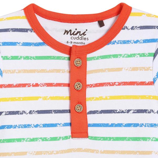 Mini Cuddles Baby Boys 3pk Printed Bodysuits, Multicolour