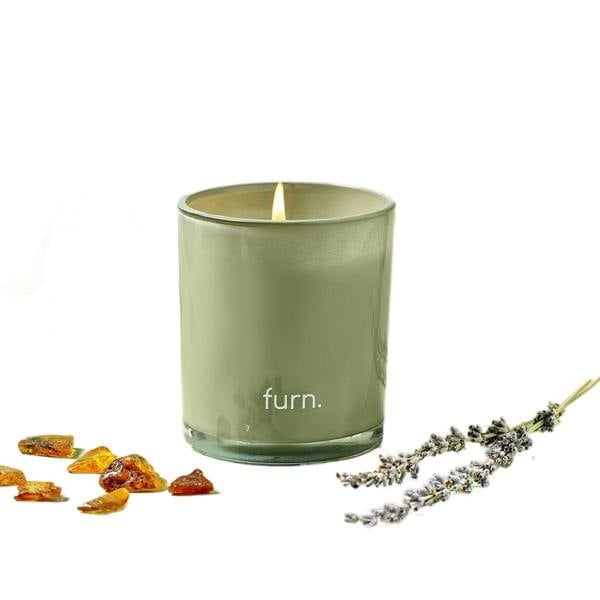 Furn Amazonia Botanica Glass Scented Candle - Green