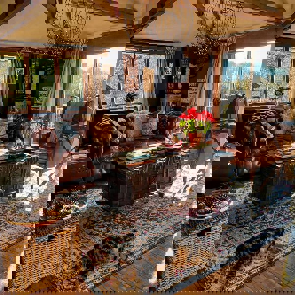 Vintage Design Multicolour Living Room Rug