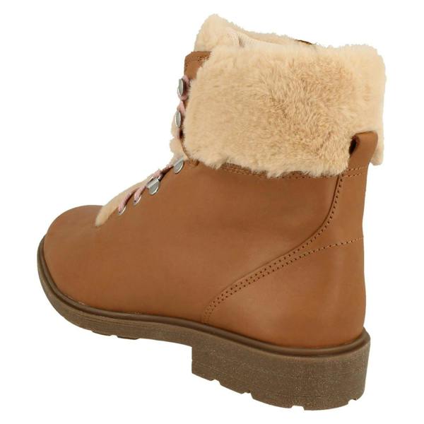 Clarks Girls Clarks Faux Fur Detailed Ankle Boots Astrol Hiker K