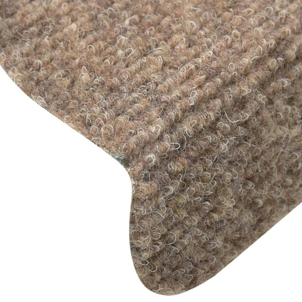 Berkfield Self-adhesive Stair Mats 5 pcs Cream 65x21x4 cm Needle Punch
