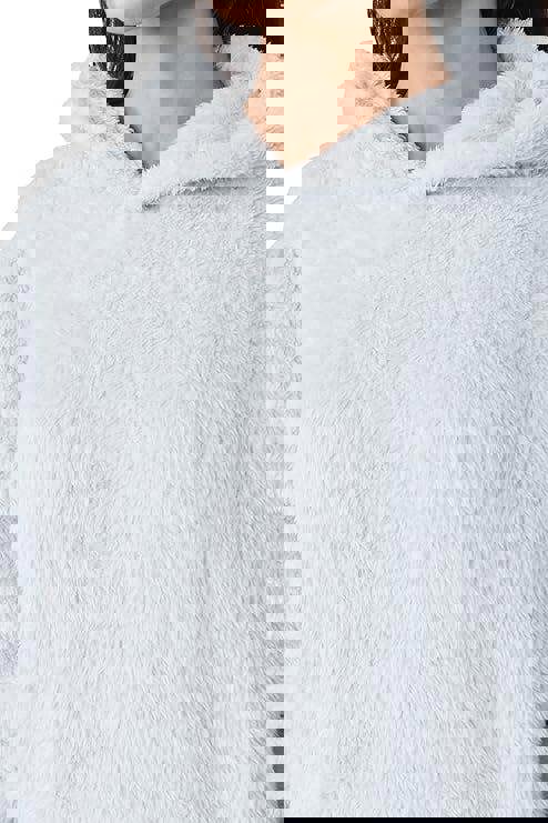 Smart Living Women's Teddy Fleece Hoodie - Grey