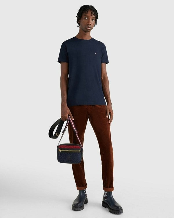 Tommy Hilfiger Core Stretch Mens Slim C-Neck T-Shirt - Desert Sky