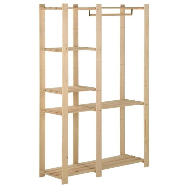 Berkfield Clothes Rack 110x38x170 cm Solid Pinewood