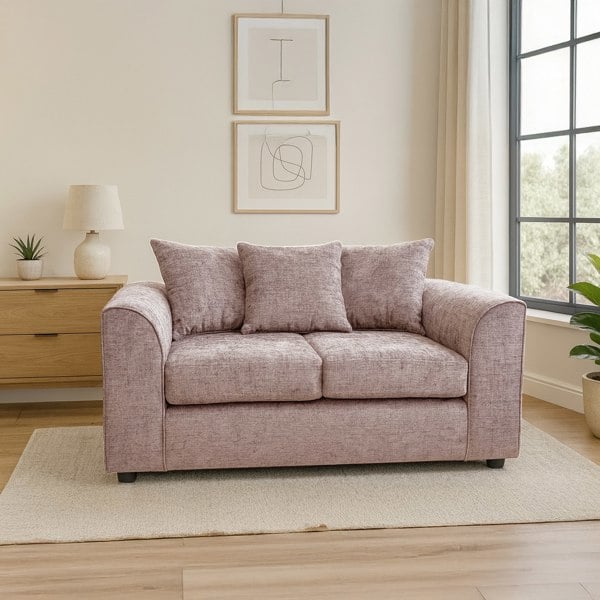 Furnishings For Less Monaco Chenille Fabric 2 Seater Sofa