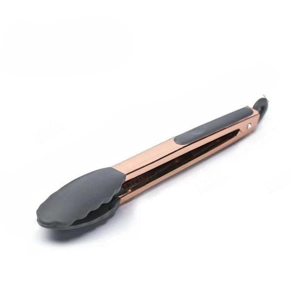 Anygleam Tong Stainless Steel Large Sumset Gold Handle Clip Heat Resistant Cooking Baking Salad Steak Kitchen Gadget