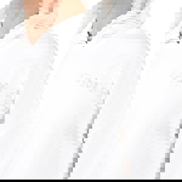 Plein Sport Philipp Plein Sport Block Logo On Chest White Hoodie