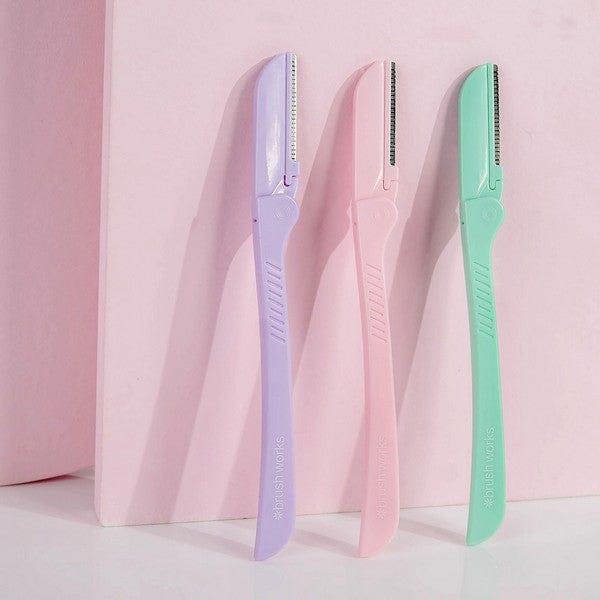 Brushworks  Pastel Eyebrow Razors (Pack of 3)