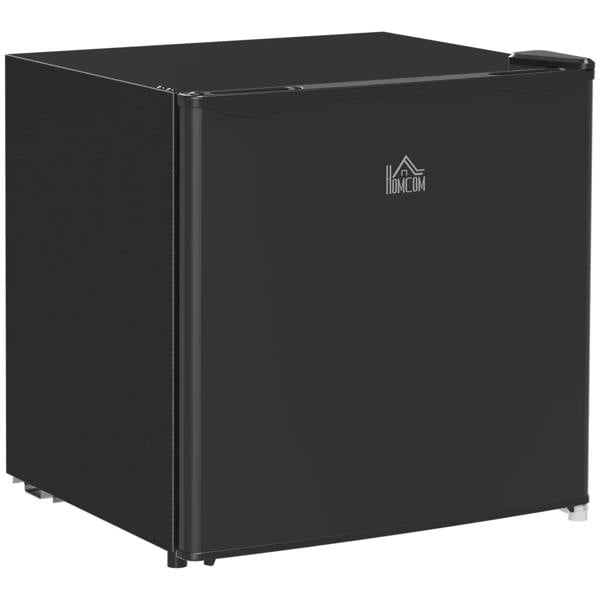 Black 46L table top mini fridge with single door and hinged handle