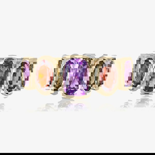 T. H. Baker 9ct Yellow Gold Amethyst & Garnet Dress Ring DOM337