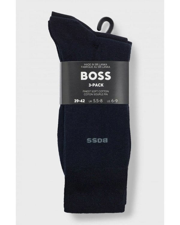 BOSS Orange 3 Pack RS Uni Socks NOS - Dark Blue 401 - CHO - Designer Mens Socks