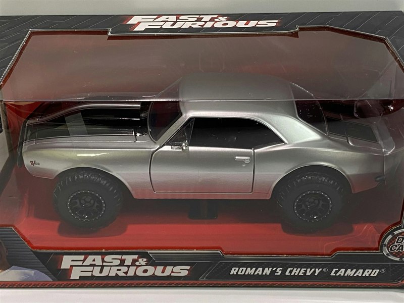 fast and furious 1967 chevrolet camaro off road silver black 1:24 jada 97166