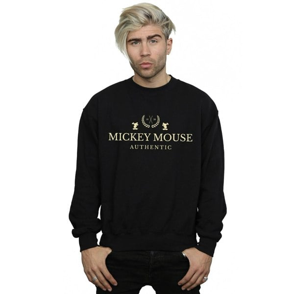 Disney Mens Mickey Mouse Authentic Sweatshirt - Black