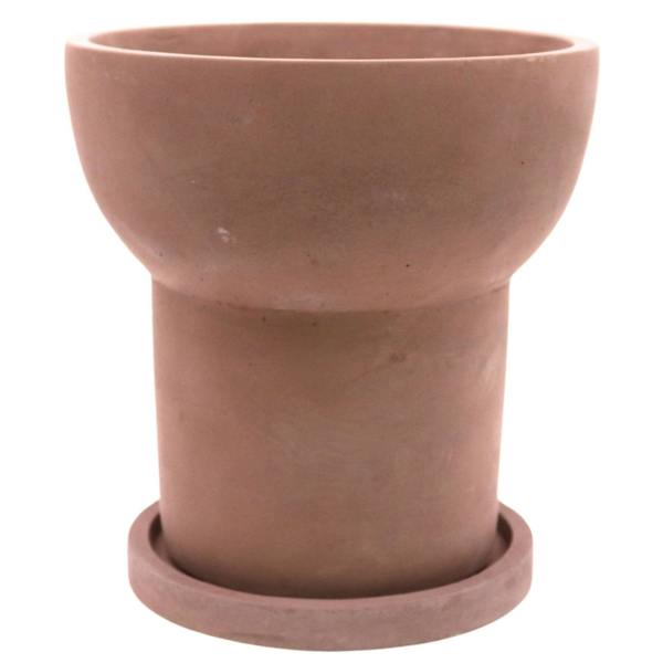 Elvida Interiors Modern Matte Terracotta Planter with Saucer