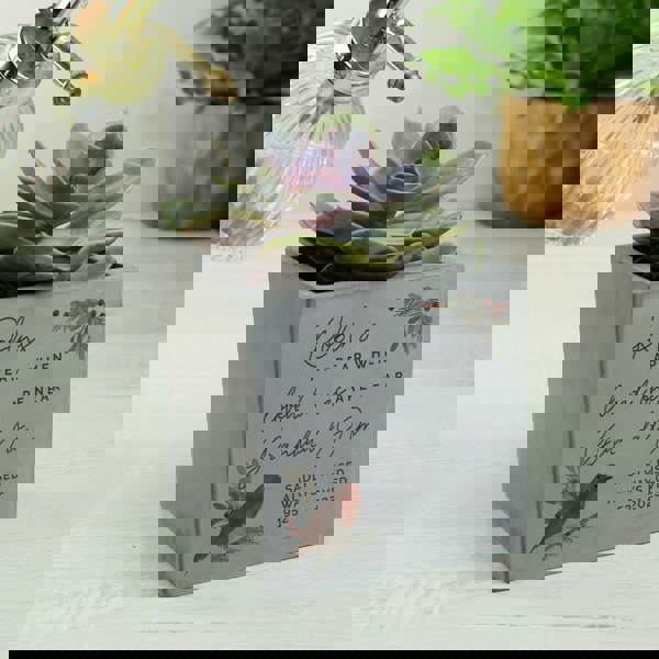 Personalised Memento Company Personalised Robin Memorial Concrete Plant Pot