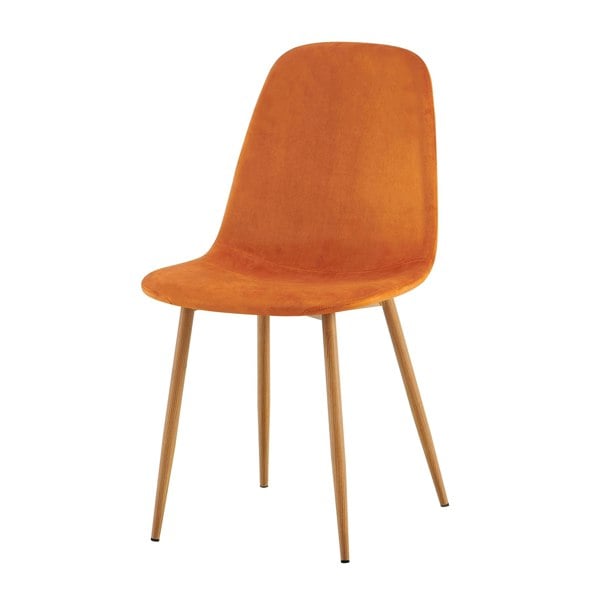 DS Living Luxe Dining Chair 2pc Apricot Orange Wood Printed Coating