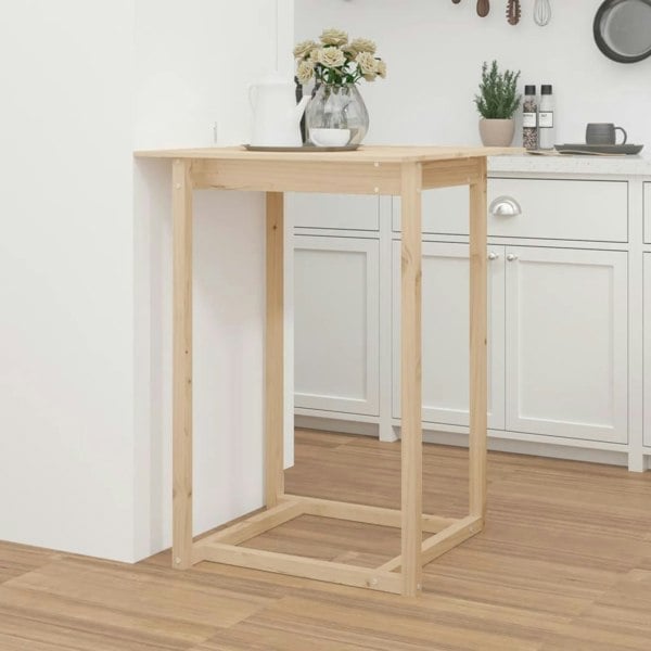 Berkfield Bar Table 80x80x110 cm Solid Wood Pine