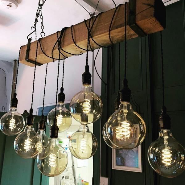 Rustic Beam Glow – Made to Measure Wooden Chandelier