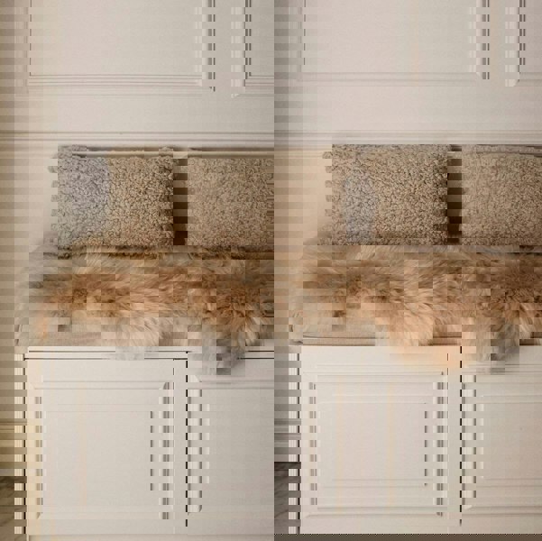 New Zealand Sheepskin | Long Wool | Rug 135 cm Aubergine