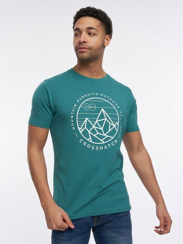 Crosshatch Talung T-Shirt Green Marl