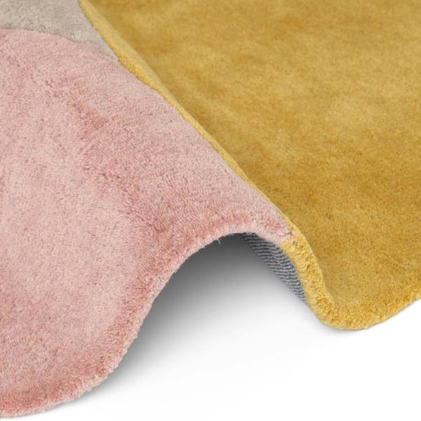 Ted Baker Wool Rug, Beige Multicolour, cotton backing, geometric design, hard-wearing rug, hand-woven rug.