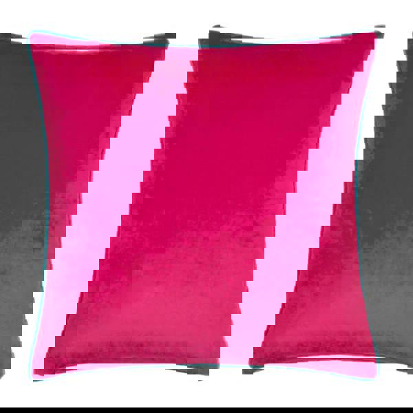 Furn Meridian Velvet Cushion Cover - Raspberry/Teal - 