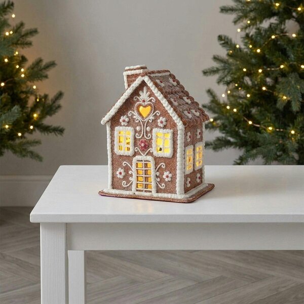 Garden Greatness Hand-Painted Gingerbread Chalet Light Ornament