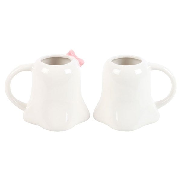 Serano Mr and Mrs Boo Ghost Shaped Mug Set
