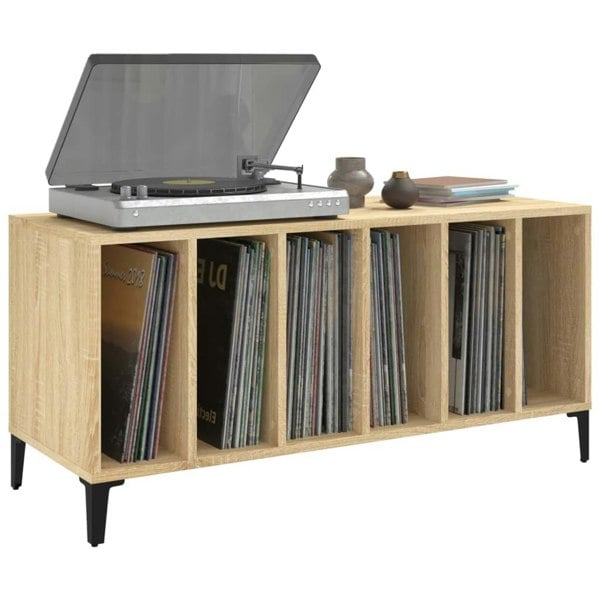 Berkfield Record Cabinet Sonoma Oak 100x38x48 cm Engineered Wood